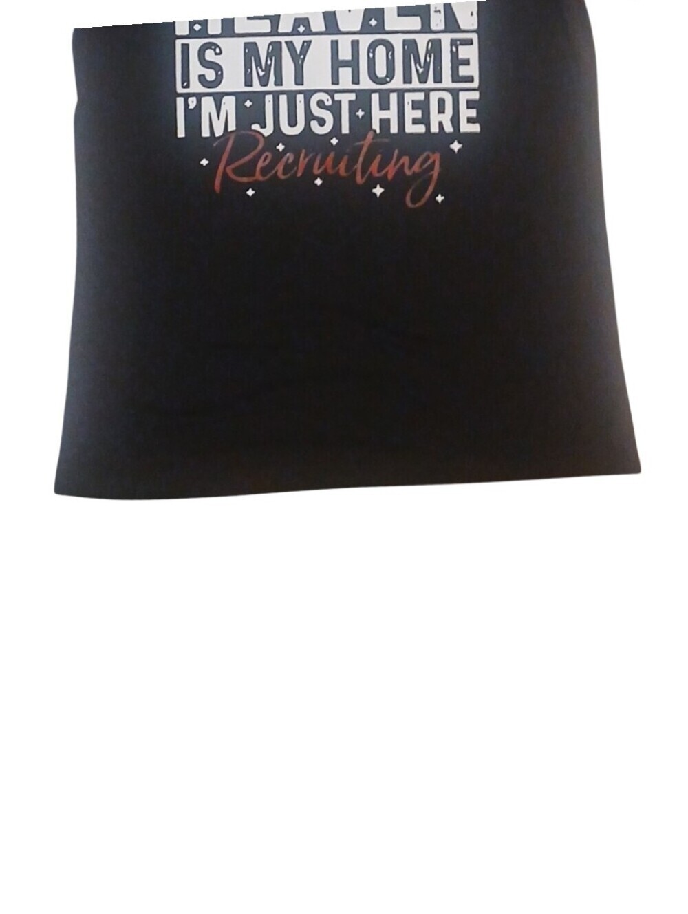 Access - Black Tee Shirt W/ Christian Print, Short Sleeve, V-Neck, Size Small - Picture 5 of 8